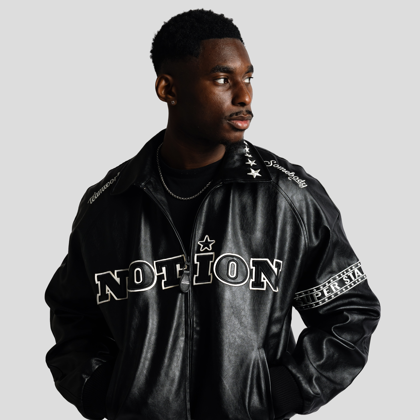 Notion Leather Bomber